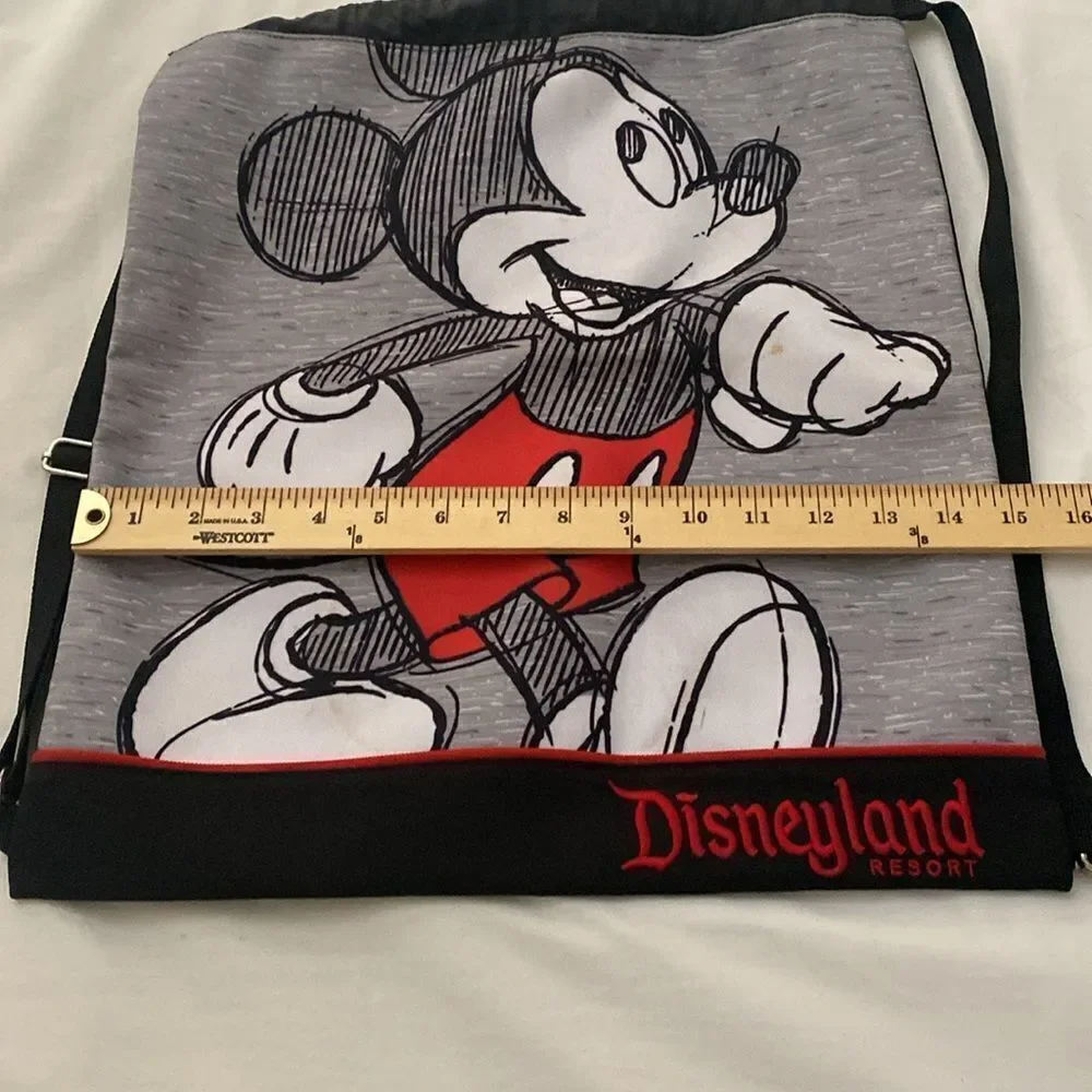 DISNEY Mickey Sketch Drawstring Backpack NWOT